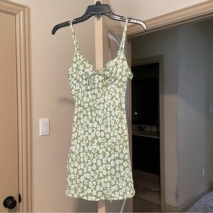 Princess Polly Green Floral Mini Dress US size 2